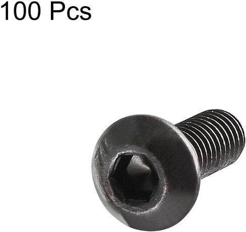 TOP-VIGOR 100Pcs M3 x 10mm Hex Button Head Socket Cap Screws, Allen Socket Drive, 10.9 Alloy Steel Flanged Button Bolts Nuts Fastener for Machine in Saudi Arabia