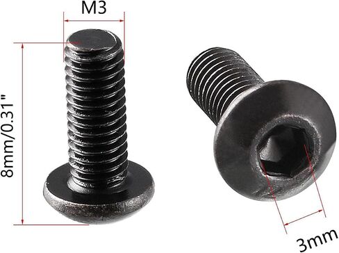TOP-VIGOR 100Pcs M3 x 10mm Hex Button Head Socket Cap Screws, Allen Socket Drive, 10.9 Alloy Steel Flanged Button Bolts Nuts Fastener for Machine in Saudi Arabia