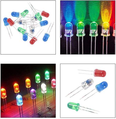 500Pcs 3mm LED Light Emitting Diode 5 Colors Red Yellow Blue Green White LED Lamp Emitting Diode Set for DIY LED Projects Car Decoration in Saudi Arabia