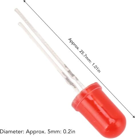 100Pcs 5mm LED Diodes Light Emitting Diodes for DIY Science Green Yellow Blue White in Saudi Arabia