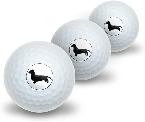 GRAPHICS & MORE Dachshund - Weiner Dog Novelty Golf Balls 3 Pack in Saudi Arabia