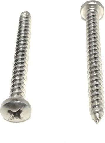 #8 x 1 3/4 Stainless Steel Phillips Pan Head Sheet Metal Screws Type A (50 Pieces) 8x1-3/4 in Saudi Arabia