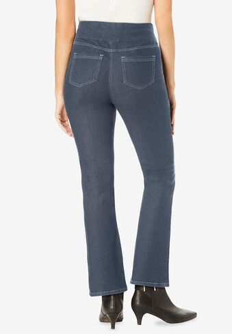 امرأة ضمن حجم زائد الحجم فليز السحب على Bootcut Denim Jean-20 W ، Indigo Sands in Saudi Arabia