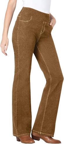 امرأة ضمن حجم زائد الحجم فليز السحب على Bootcut Denim Jean-20 W ، Indigo Sands in Saudi Arabia