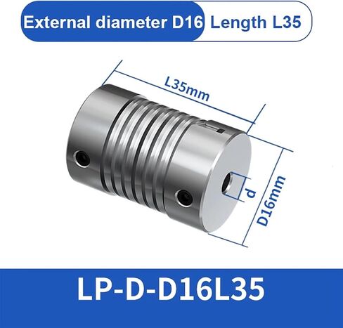 Spring Couplers D16L35 Zinc Alloy Flexible Motor Shaft Rotary Encoder Coupling 4mm 5mm 8mm 10mm LP (Size : 5mmX6mm) in Saudi Arabia