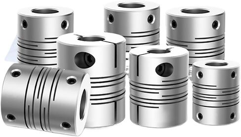 Parallel Line Coupling LT D19L25 Motor Flexible Shaft Coupler Aluminum Alloy Connection Encoder 3D Printer Groove Cardan (Size : LT-D-D19L25 6X10) in Saudi Arabia