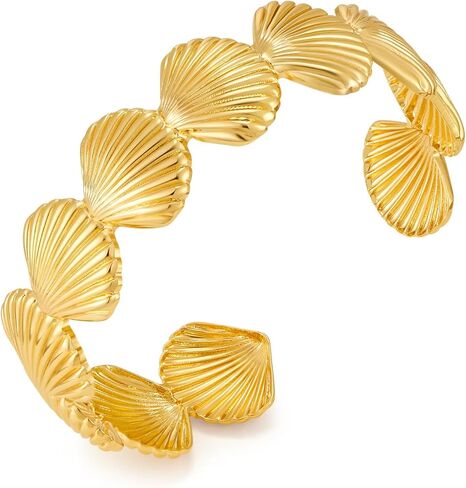 Woworama shell سوار نجم البحر للنساء أساور الكفة الذهب الذهب النجمة الأزرق in Saudi Arabia