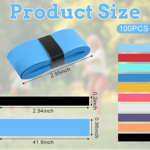 100 PCS تشي الريشة المضرب الزائد ، شريط التنس الزائد ، مضاد للانزلاق ومقبض قبضة امتصاص شريط الانتهاء in Saudi Arabia
