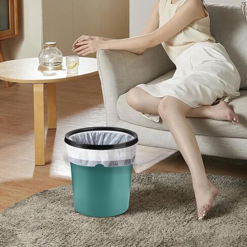Plastic Small Trash Can Wastebasket - Garbage Can Basket for Bathrooms - Laundry Room, Kitchens, Offices, Kids Rooms, Dorms - Grey in Saudi Arabia