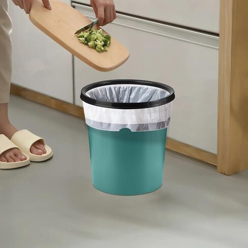 Plastic Small Trash Can Wastebasket - Garbage Can Basket for Bathrooms - Laundry Room, Kitchens, Offices, Kids Rooms, Dorms - Grey in Saudi Arabia