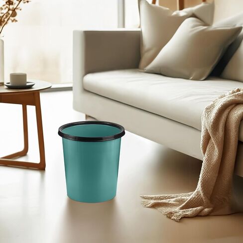 Plastic Small Trash Can Wastebasket - Garbage Can Basket for Bathrooms - Laundry Room, Kitchens, Offices, Kids Rooms, Dorms - Grey in Saudi Arabia