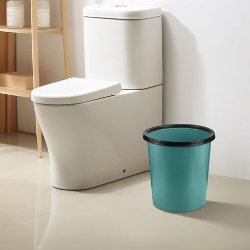 Plastic Small Trash Can Wastebasket - Garbage Can Basket for Bathrooms - Laundry Room, Kitchens, Offices, Kids Rooms, Dorms - Grey in Saudi Arabia