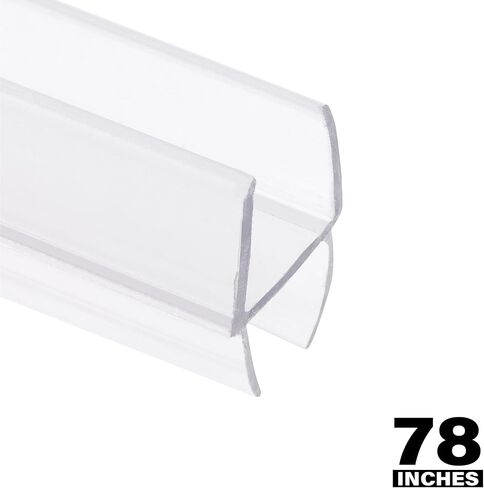 Prime-Line M 6318 3/8 in. Glass Shower Door H Bottom Seal or Vertical Side Seal, Clear, 78 in., Fits Frameless Door (Single Pack) in Saudi Arabia