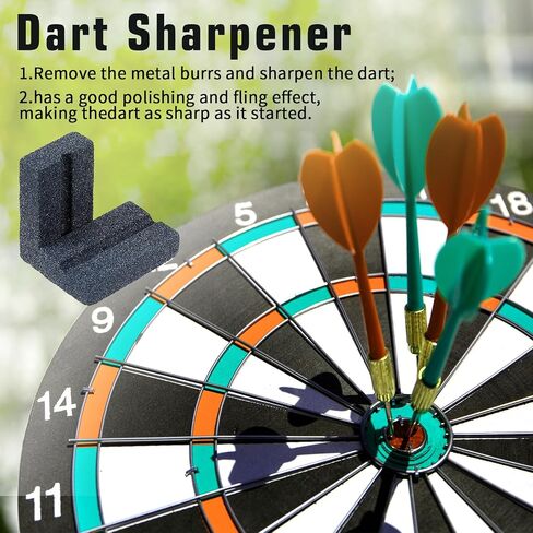 Darts V-Sharp Sharpening Stone, 4 Pack Dart Sharpener for Steel Tip Darts Sharpener Easy Polishing and Deburring Long-Lasting Sharpness Dart Accessories Dart Point Sharpener for Dart Tips in Saudi Arabia