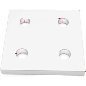 1 Piece Vertical Angle Connector Aluminum Profile mounting Reinforcement Plate 4040 4545 5050 Link end Parallel Vertical Connector Connection(8080-8 Hole) in Saudi Arabia