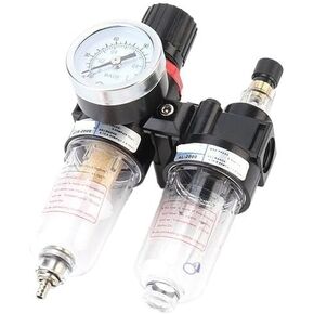 AFC2000 Air Compressor Treatment Unit Oil Water Separator Regulator FRL Combination Union Filter Airbrush Lubricator G1/4" Port(AFC-PC16-02) in Saudi Arabia