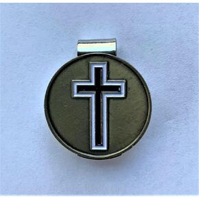 Cross Golf Ball Marker w/Silver Hat Clip in Saudi Arabia