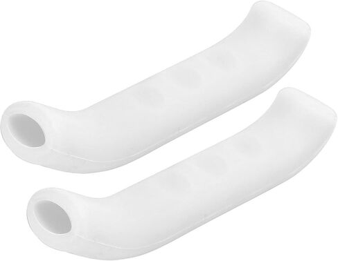 Bike Brake Grips, 1 Pair Silicone Brake Lever Grip, Bicycle Brake Lever Protector Cover, Anti Slip Brake Handle Sleeve Covers for Road Mountain Bikes Cycling, White in Saudi Arabia