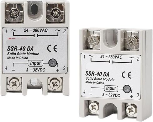 10A SSR 25A Solid State Relay 40A Output 3-32VDC 24-480VAC 220V Single Phase DC to AC 40A Relay SSR HeatSink SSR 40DA 1Pcs((AC Controls AC) AA,SSR-100A) in Saudi Arabia