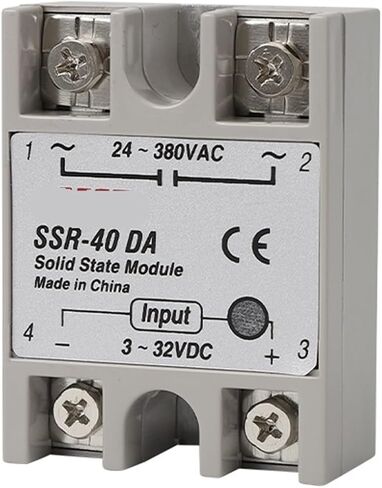 10A SSR 25A Solid State Relay 40A Output 3-32VDC 24-480VAC 220V Single Phase DC to AC 40A Relay SSR HeatSink SSR 40DA 1Pcs((AC Controls AC) AA,SSR-100A) in Saudi Arabia