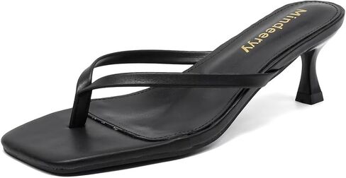 Thong Sandals Histten Heels Square Flip Flops Flops على الكعب للنساء الصنادل كعب الكعب المنخفض 2.4 بوصة للصيف in Kuwait