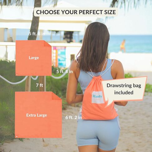 Plush Microfiber Beach Blanket, Extra Large Beach Mat for 3-6 Persons, Sandproof, Windproof | Hole for Umbrella, Corner Sand Pockets to Fight Wind (Bag for Blanket Included) in Saudi Arabia
