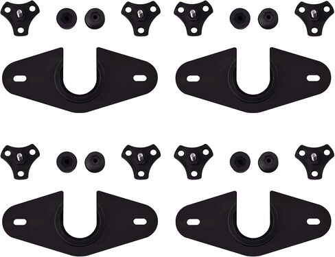 AMA Bracket Kit(8 Pcs Thumb Screw caps; 4 Pcs Brackets;8 Pcs Threaded Inserts;8 Pcs Bolts) Compatible with Hobie Island(Replaces Bungee System) in Saudi Arabia