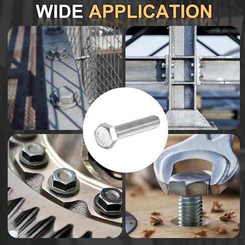 uxcell 2Pcs M8-1.25 x 20mm Left Hand Hex Head Bolt, 304 Stainless Steel Reverse Fully Threaded Fastener Screws Bolts for Machinery, Automobiles and Construction in Saudi Arabia