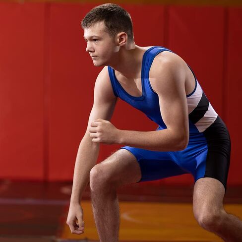 Matman Wrestling Men's Royal Eclipse Singlet ، كبير (قميص رياضة بلا أكمام) in Saudi Arabia