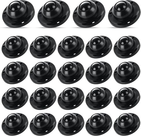 24 Pack 1 Inch Self Adhesive Paste Caster Wheels for Furniture, Load Capacity 28LBS Per Wheel, Low Profile Swivel Wheels for Small Appliance Storage Bins in Saudi Arabia