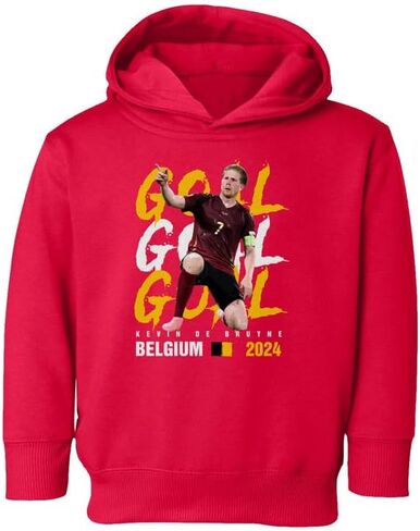 Belgium Soccer Team Star 2024 Goal Scorer De Bruyne Toddler Hooded Sweatshirt in Kuwait