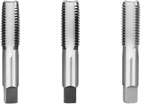 3Pcs Hand Thread Tap Set HSS Metric Plug Tap 0.4/0.45/0.6mm Metal Screw Tap Drill M2/M2.5/M3.5 Hand Tool Set(3pcs M2x0.4) in Saudi Arabia