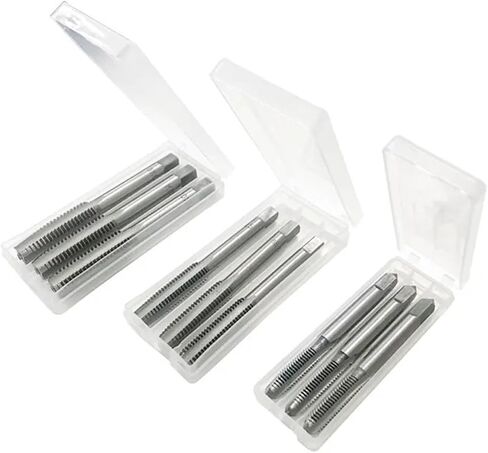 3Pcs Hand Thread Tap Set HSS Metric Plug Tap 0.4/0.45/0.6mm Metal Screw Tap Drill M2/M2.5/M3.5 Hand Tool Set(3pcs M2x0.4) in Saudi Arabia