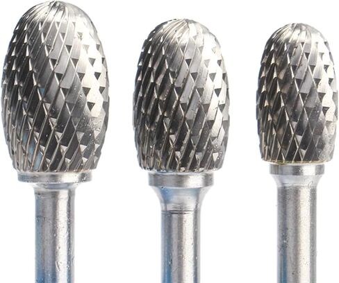 YG8 Alloy Rotary File 1Pcs EX Type Double Slot Tungsten Steel Wood Carving Grinding Head Hard Metal Milling for Copper(EX0813M06) in Saudi Arabia