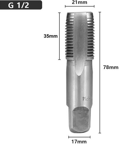 Taper Tap Tap Pipe G1/8 1/2 3/4 1 HSS Taper Pipe TAP Metal Screw Thread Contrad Tools Scrow Tapp Thering Towsing 1PCS (G 1I2) in Saudi Arabia