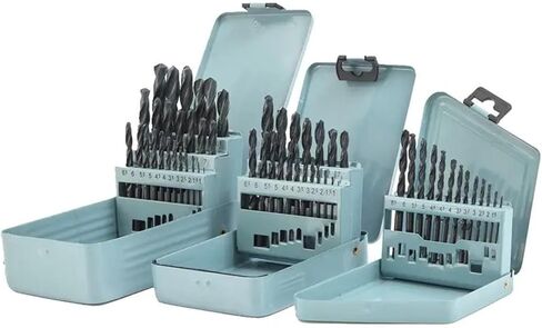 13pcs/19pcs/25pcs/sets hss strale Shank Twist Twist Kits for Metal Metal Aluminy Wood Wood Wood (13pcs (1.5-6.5mm)) in Saudi Arabia