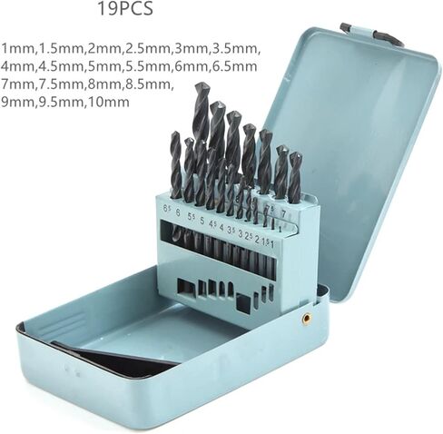 13pcs/19pcs/25pcs/sets hss strale Shank Twist Twist Kits for Metal Metal Aluminy Wood Wood Wood (13pcs (1.5-6.5mm)) in Saudi Arabia