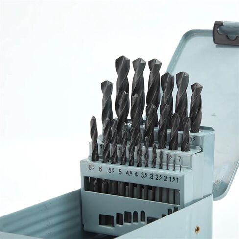 13pcs/19pcs/25pcs/sets hss strale Shank Twist Twist Kits for Metal Metal Aluminy Wood Wood Wood (13pcs (1.5-6.5mm)) in Saudi Arabia