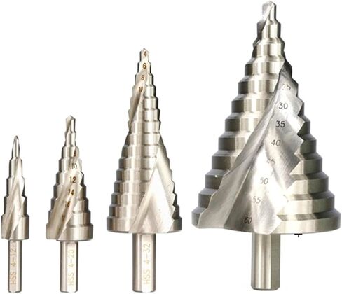 Step Drill Bit 4-12/20/32mm 6-60mm Metal Drills HSS Steel Step Cone Drill Round Shank Wood Metal Drilling Tool Hole 1Pcs(4-32) in Saudi Arabia