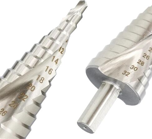 Step Drill Bit 4-12/20/32mm 6-60mm Metal Drills HSS Steel Step Cone Drill Round Shank Wood Metal Drilling Tool Hole 1Pcs(4-32) in Saudi Arabia