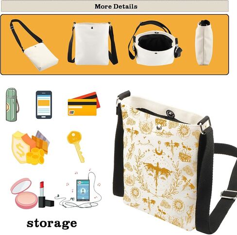 cmnim fwing book merch gift fwing book lover crossbody bag ya fantasy books series gift Dragon Rider Gift for Fans in Saudi Arabia