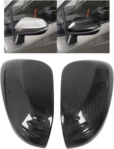 2pcs side rearview mirror غطاء حقيقي ألياف الكربون اليسار بديل لامع لامع لـ gr in Saudi Arabia