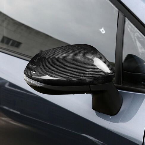 2pcs side rearview mirror غطاء حقيقي ألياف الكربون اليسار بديل لامع لامع لـ gr in Saudi Arabia