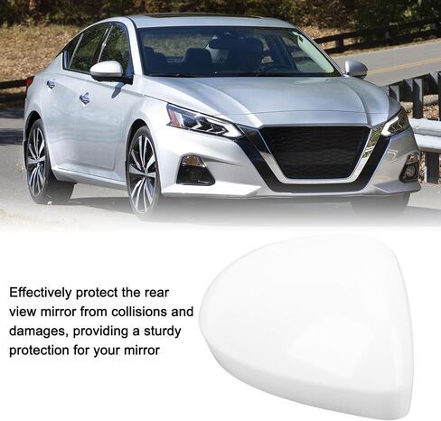 Unpainted White Rearview Door Mirror Cover, Side Mirror Cap Housing Replacement for Altima 2019 to 2022 (Right 963736CA9A) in Saudi Arabia
