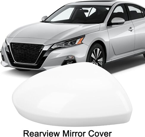 Unpainted White Rearview Door Mirror Cover, Side Mirror Cap Housing Replacement for Altima 2019 to 2022 (Right 963736CA9A) in Saudi Arabia