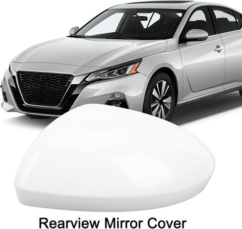 Unpainted White Rearview Door Mirror Cover, Side Mirror Cap Housing Replacement for Altima 2019 to 2022 (Right 963736CA9A) in Saudi Arabia