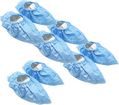 Amosfun 4pairs Static-resistant Booties Cover Reusable Non-slip Shoe Protectors for Household Use in Saudi Arabia