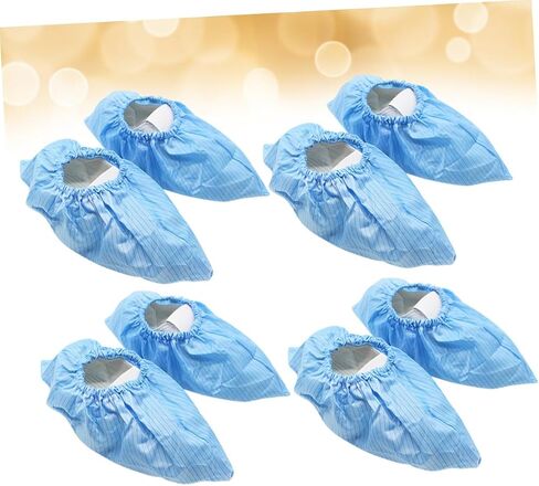 Amosfun 4pairs Static-resistant Booties Cover Reusable Non-slip Shoe Protectors for Household Use in Saudi Arabia