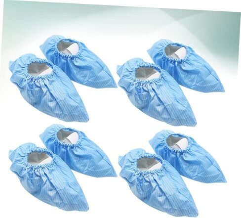 Amosfun 4pairs Static-resistant Booties Cover Reusable Non-slip Shoe Protectors for Household Use in Saudi Arabia