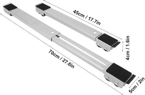 Heavy Duty Roller, Mobile Roller Bracket, Adjustable Refrigerator Base, Extendable Appliance Rollers Mobile Washing Machine Base, Non Slip with Wheels, for Heavy Appliances, in Saudi Arabia